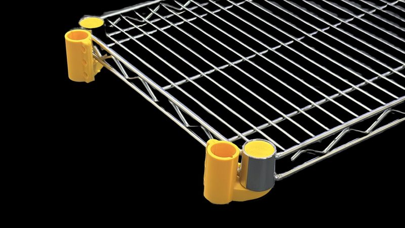 Στηρίγματα CoolRack στις γωνίες συρμάτινου ραφιού
